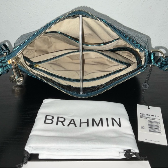 Brahmin BLUE PATINA MELBOURNE W/Front & Back Eye NWT - Picture 8 of 8